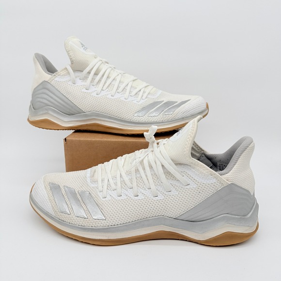 Adidas Speed Trainer 4 Mens Size 13 White Silver Gum Athletic Shoes CG5274 - Picture 2 of 10